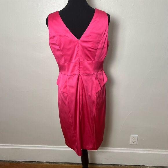 Donna Ricco NY Women's Pink Satin Knee Length Dress Size 12 - Picture 4 of 8